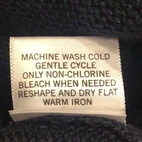 Banana Republic Factory Navy Blue 100% Cotton Quarter Button Pullover Sweater - Picture 16 of 16